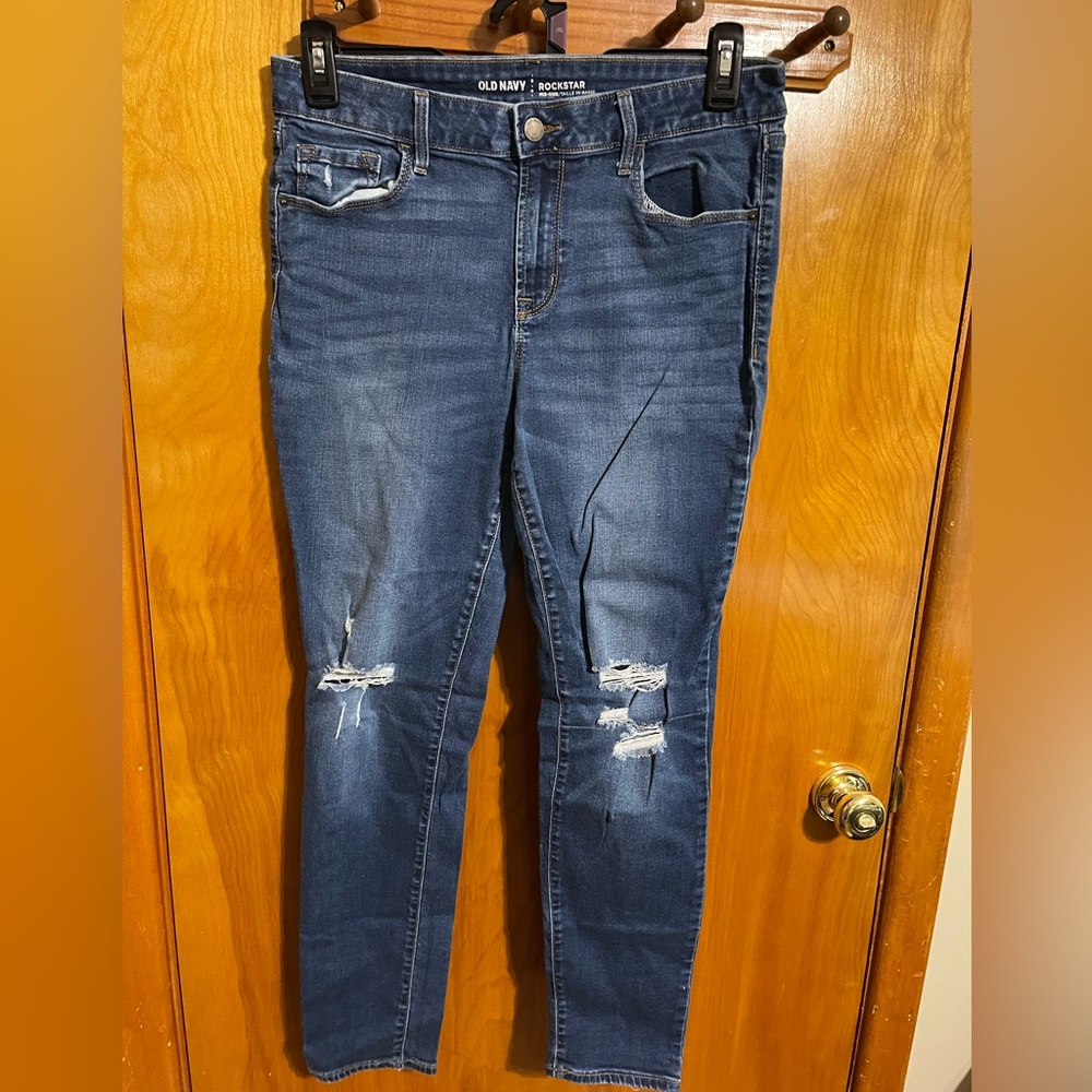 Women’s Old Navy Rockstar Mid Rise Jeans Size 12 Regular